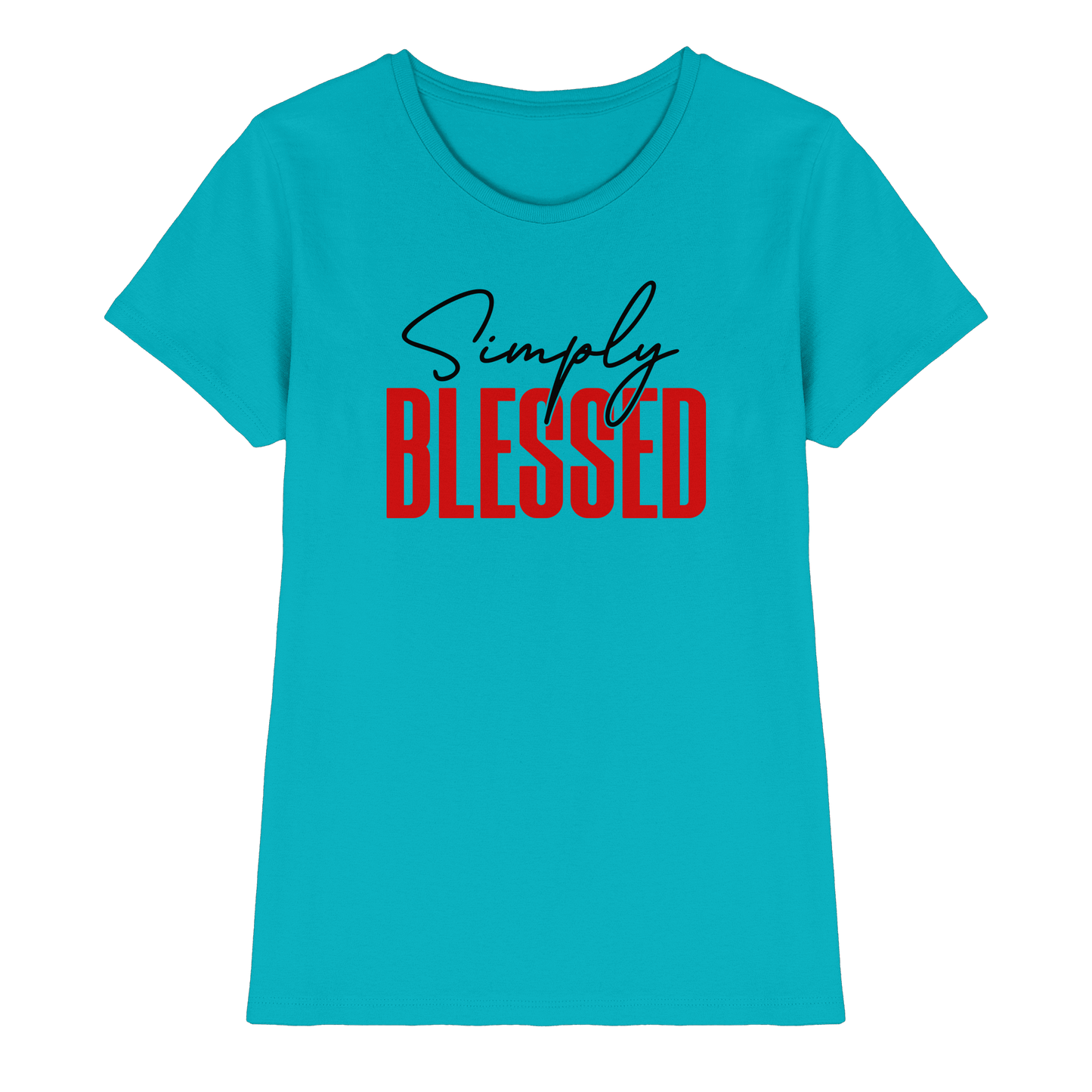 Simply Blessed | Christliches Design mit klarer Botschaft - Ladies Premium Shirt