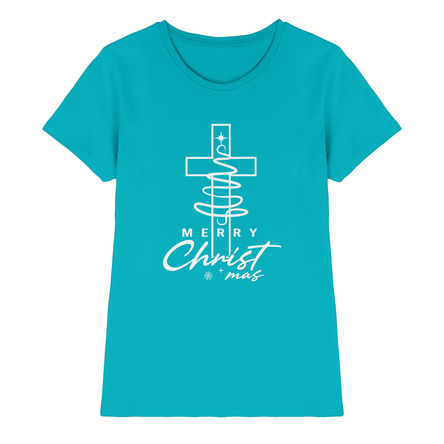 Kreuz und Christbaum – Merry Christ*mas Design - Ladies Premium Shirt