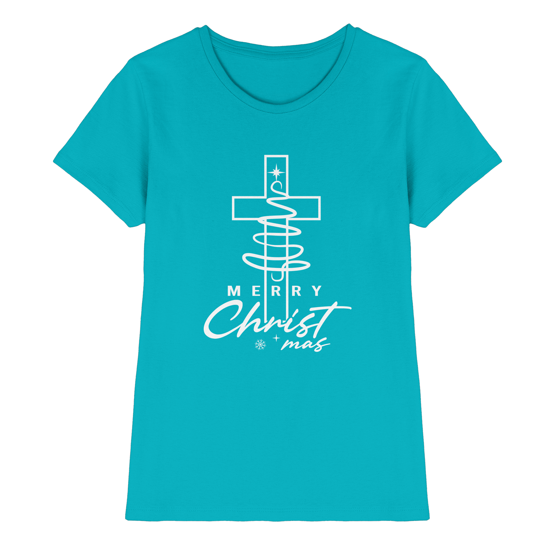 Kreuz und Christbaum – Merry Christ*mas Design - Ladies Premium Shirt