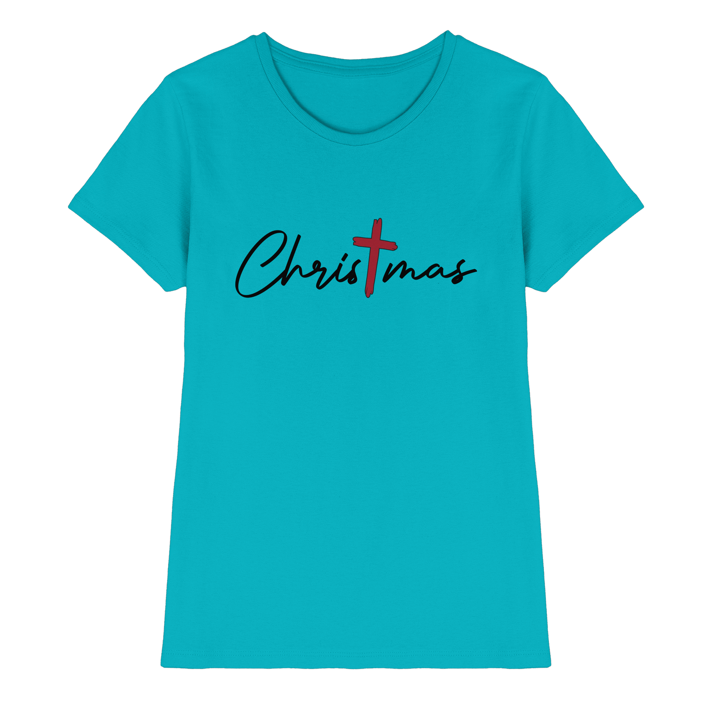 Christmas – das Kreuz im Mittelpunkt von Weihnachten | Christliches Design  - Ladies Premium Shirt