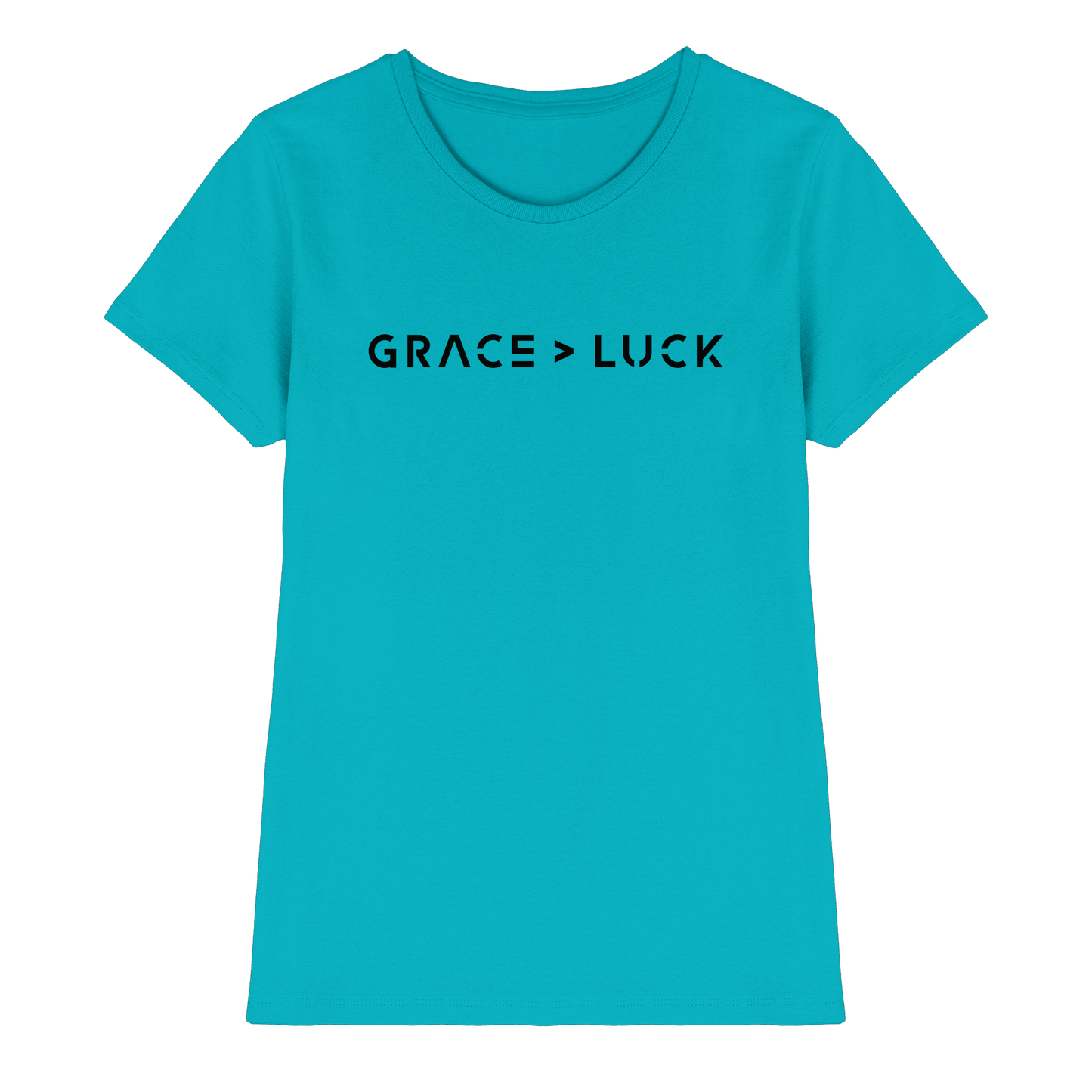 Grace > Luck | Christliches Design über Gottes Gnade - Ladies Premium Shirt