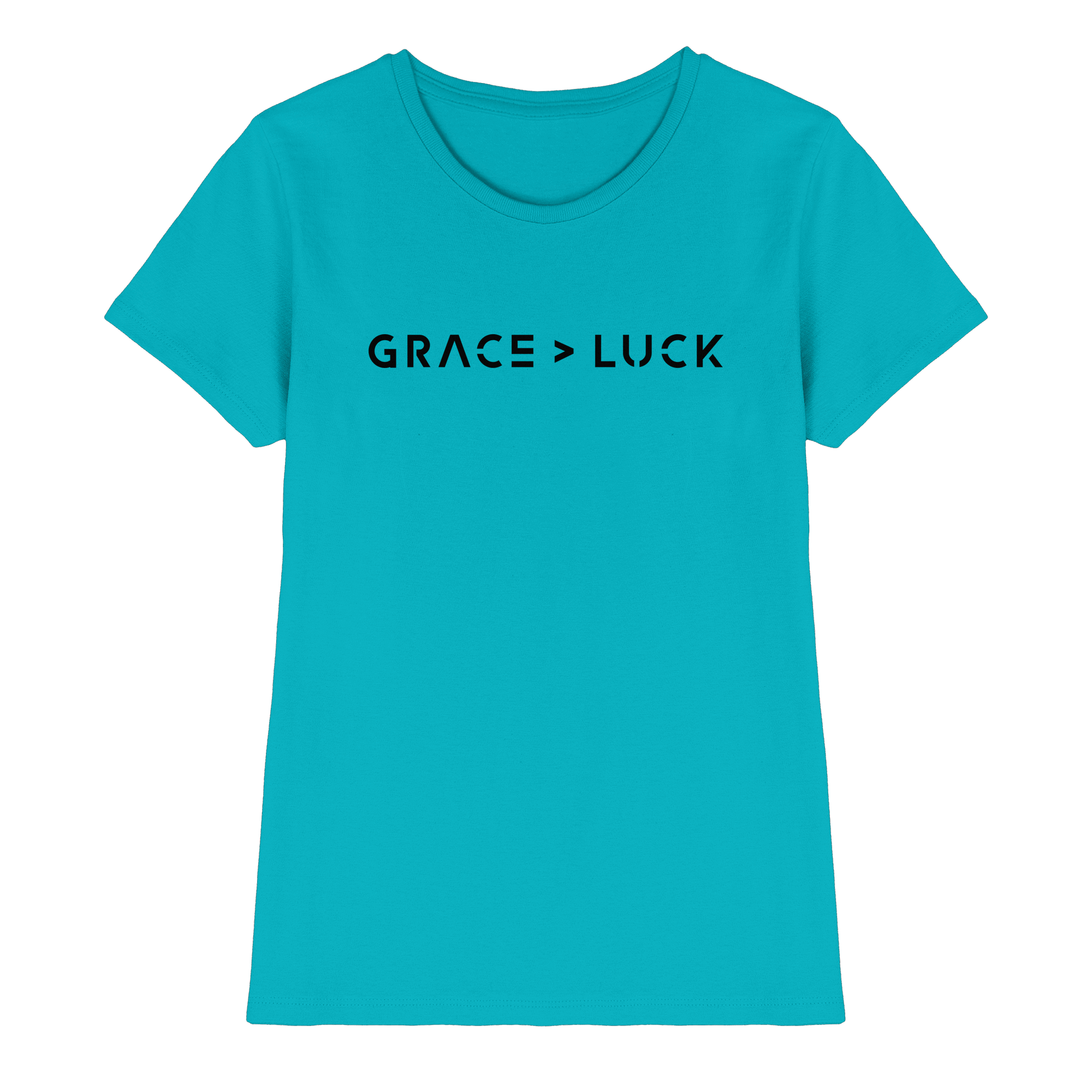 Grace > Luck | Christliches Design über Gottes Gnade - Ladies Premium Shirt