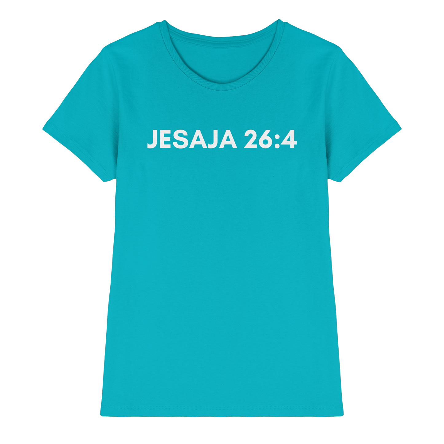 Jesaja 26,4 – Der Herr ist ein ewiger Fels | Christliches Bibelvers Design - Ladies Premium Shirt