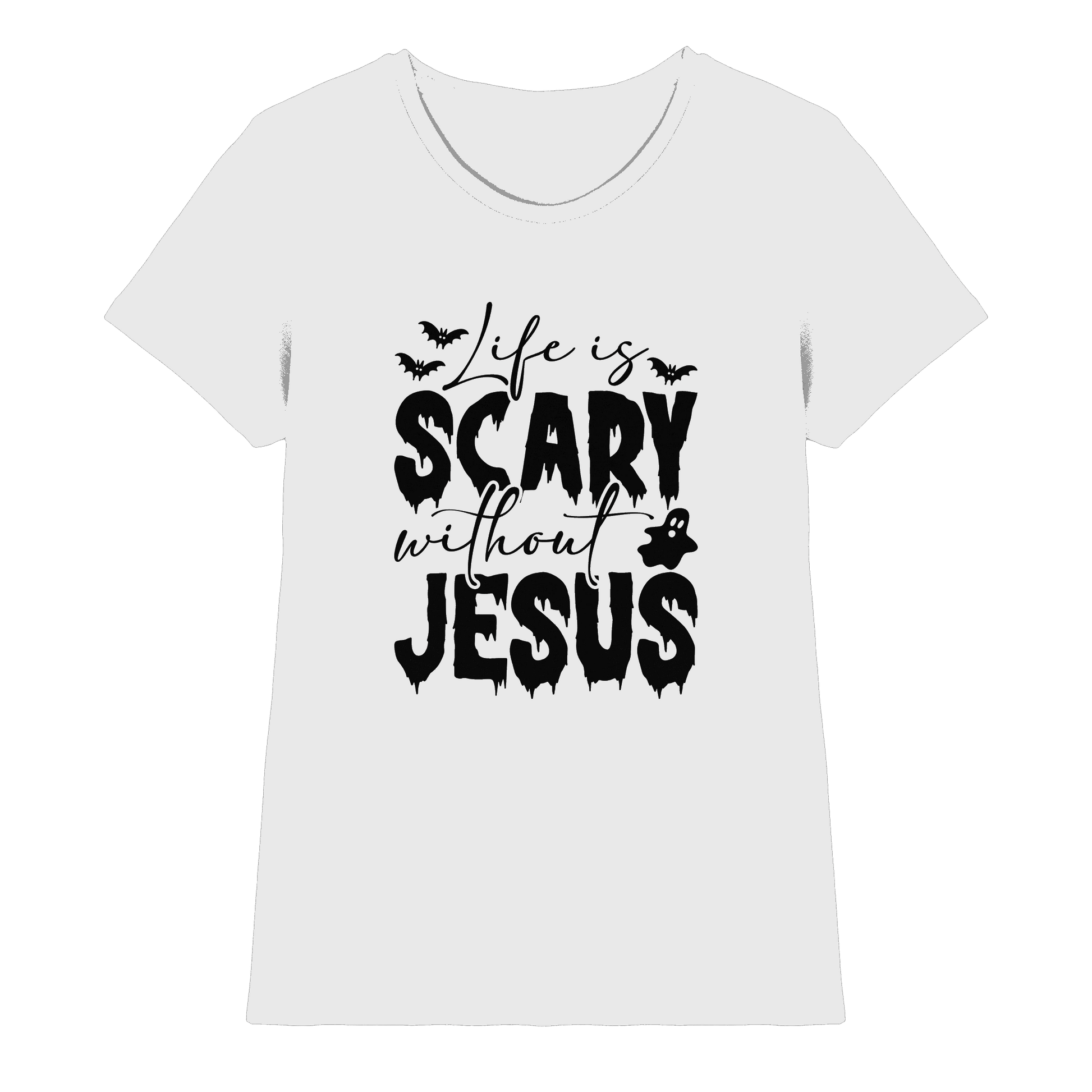 Life is Scary without Jesus - Christliche Kleidung & Geschenke - Ladies Premium Shirt