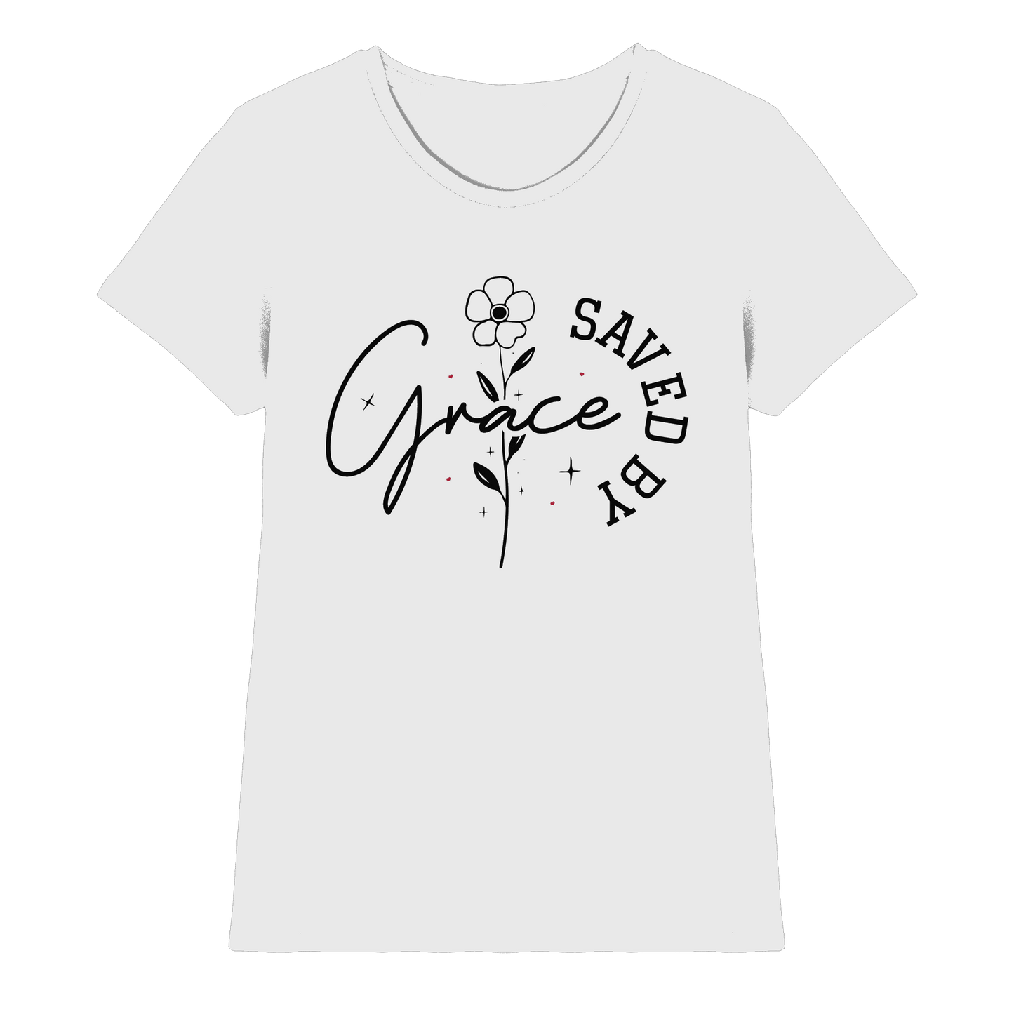 Saved by Grace – ein schlichtes Design mit tiefer Botschaft - Ladies Premium Shirt