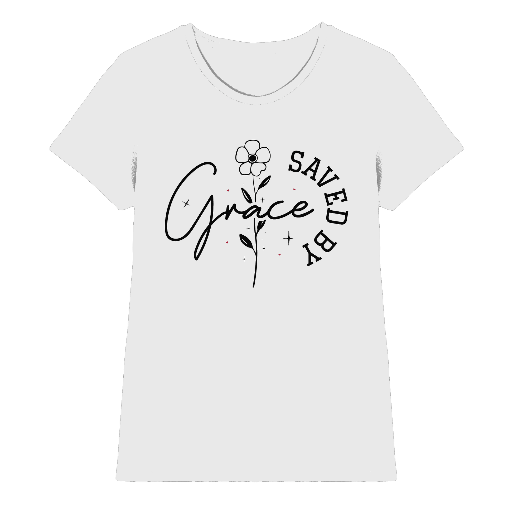 Saved by Grace – ein schlichtes Design mit tiefer Botschaft - Ladies Premium Shirt