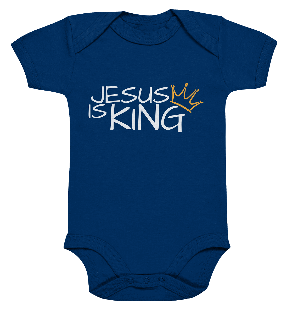 Jesus is King – Eine kraftvolle Botschaft des Glaubens | Christliche Kleidung - Organic Baby Bodysuit