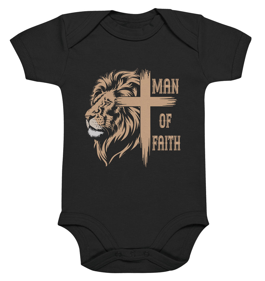 Man of Faith | Christliche Designs - Organic Baby Bodysuit