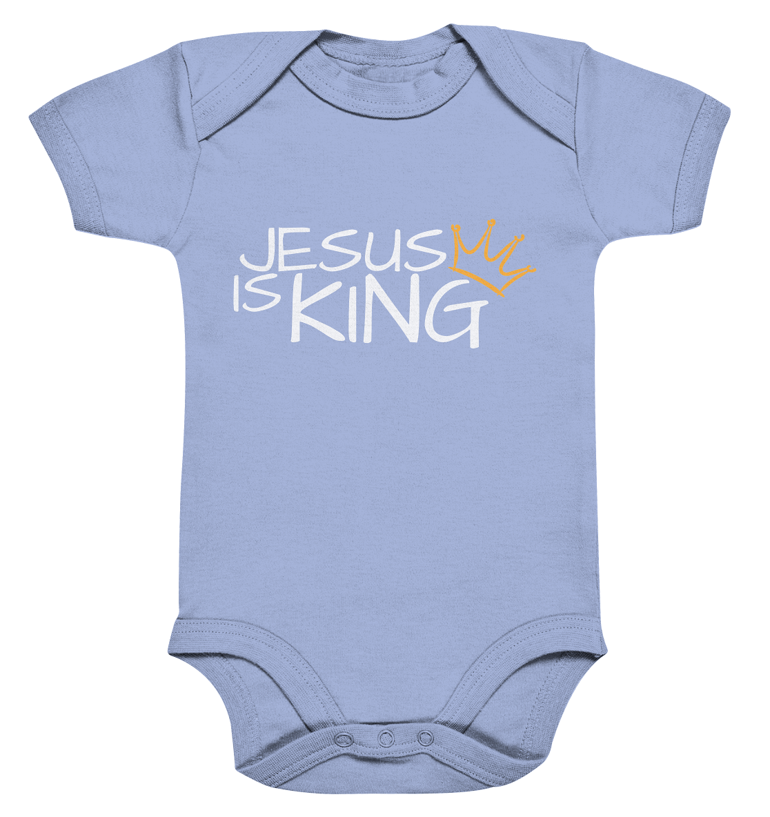 Jesus is King – Eine kraftvolle Botschaft des Glaubens | Christliche Kleidung - Organic Baby Bodysuit