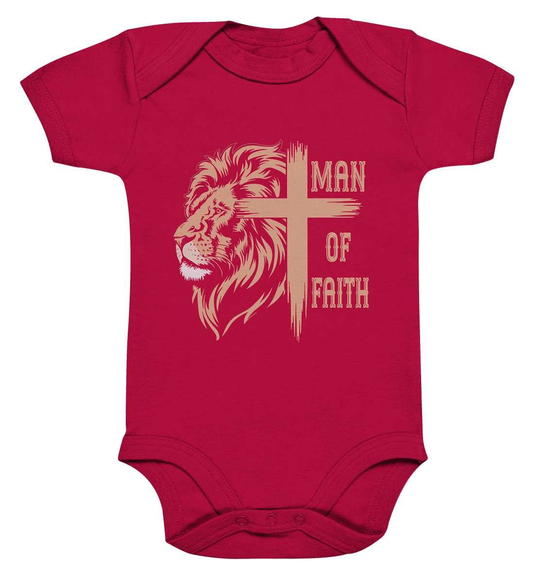 Man of Faith | Christliche Designs - Organic Baby Bodysuit