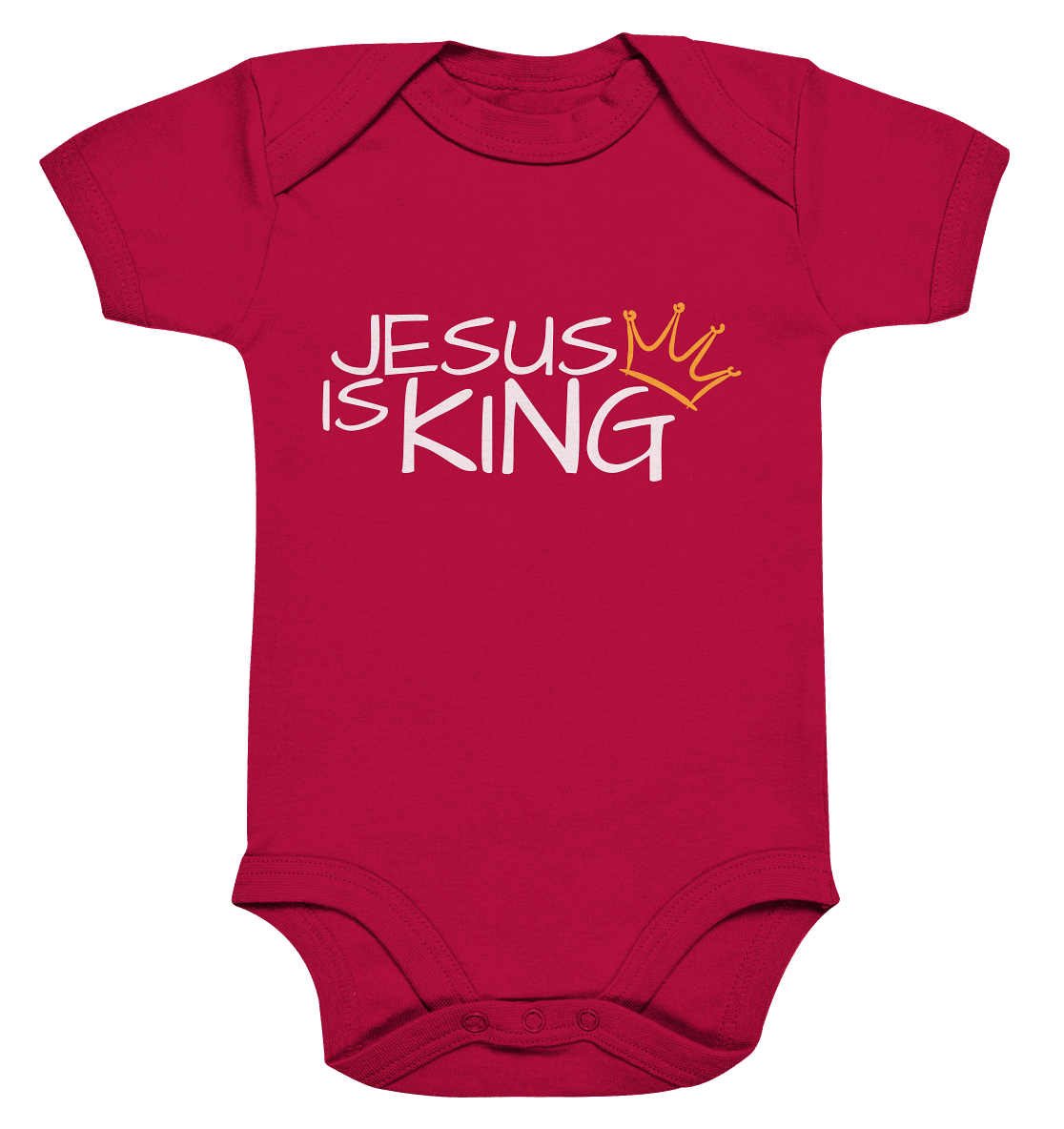 Jesus is King – Eine kraftvolle Botschaft des Glaubens | Christliche Kleidung - Organic Baby Bodysuit