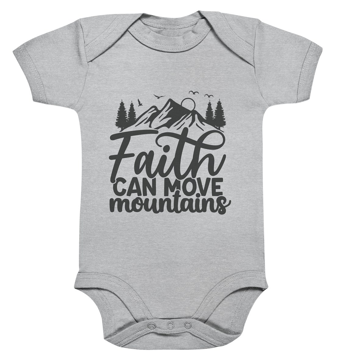 Glaube versetzt Berge - Organic Baby Bodysuit