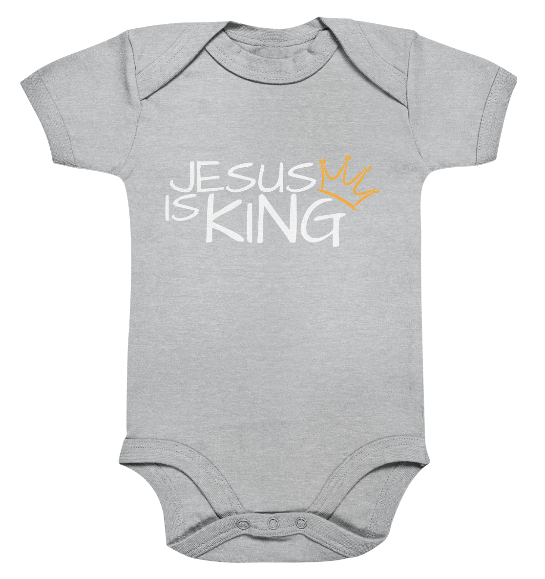 Jesus is King – Eine kraftvolle Botschaft des Glaubens | Christliche Kleidung - Organic Baby Bodysuit