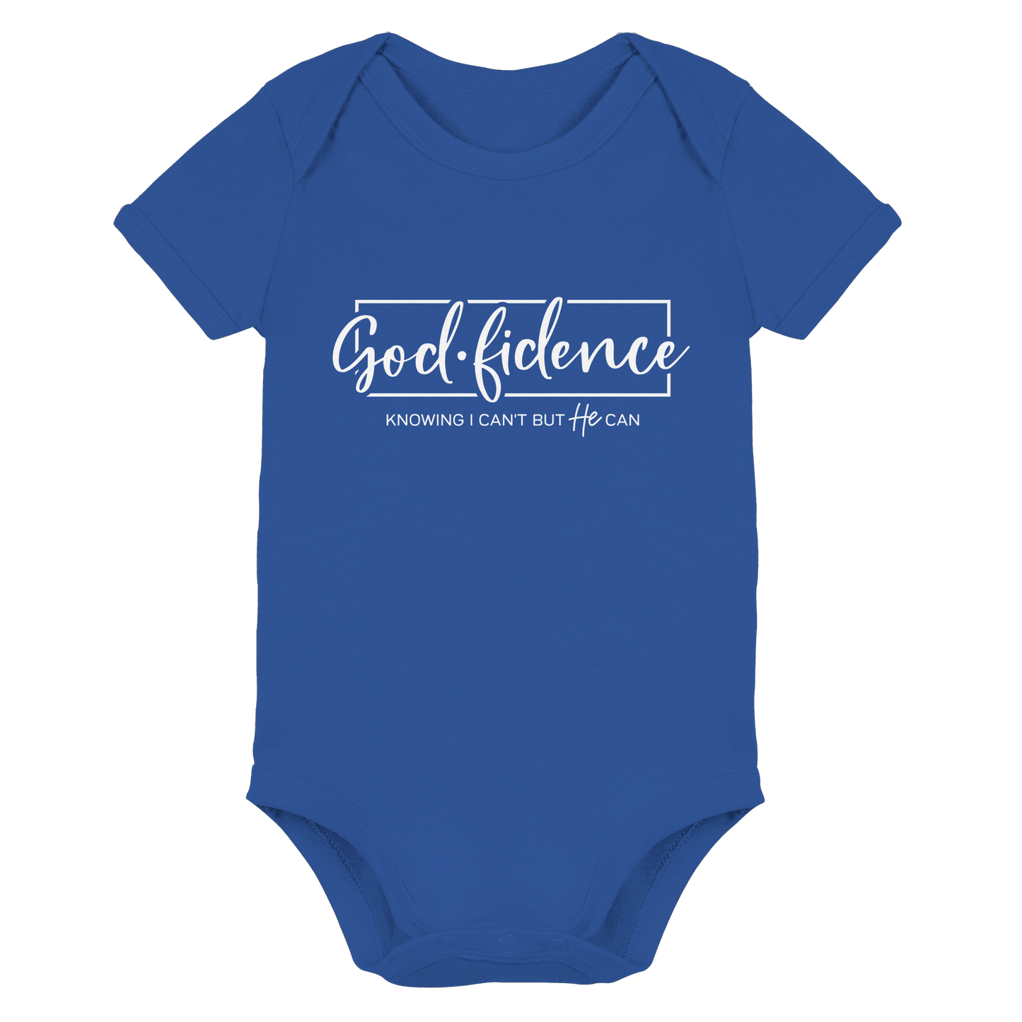 God.fidence – Knowing I can’t but He can | Christliche Kleidung  - Organic Baby Bodysuit