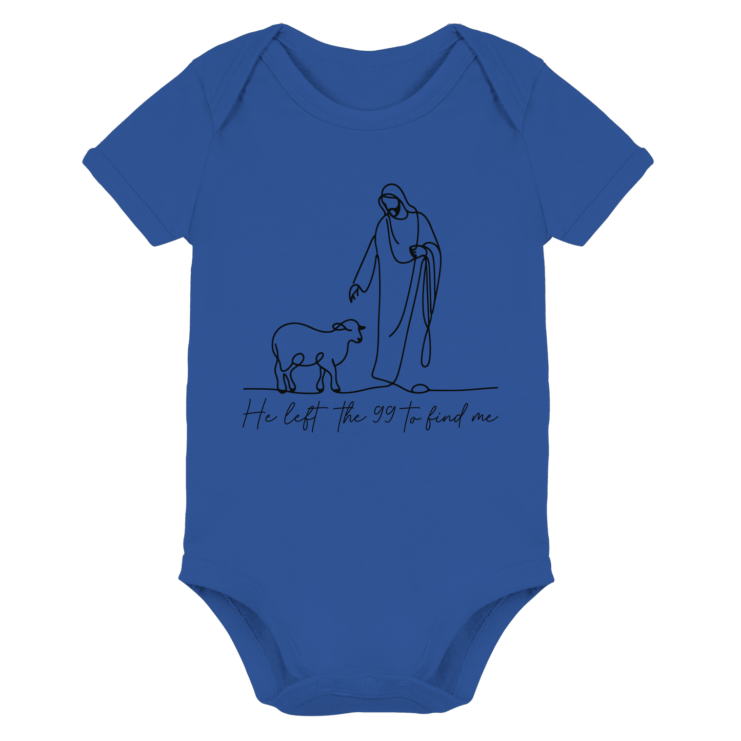He Left the 99 to Find Me – Kraftvolle Botschaft in minimalistischem Design | Christliche Kleidung - Organic Baby Bodysuit