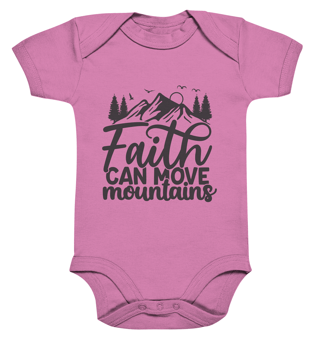Glaube versetzt Berge - Organic Baby Bodysuit
