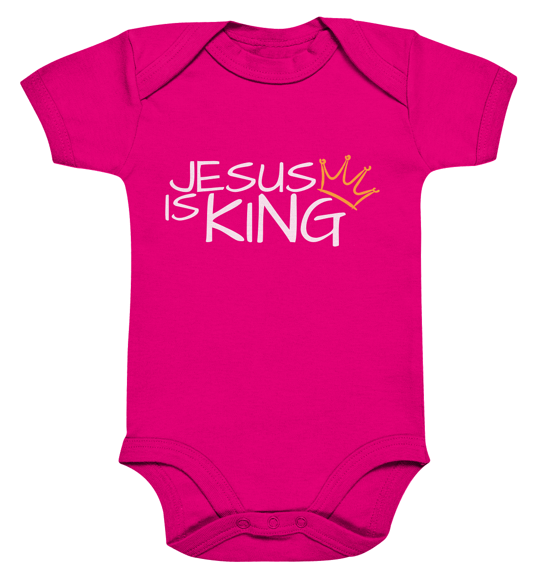 Jesus is King – Eine kraftvolle Botschaft des Glaubens | Christliche Kleidung - Organic Baby Bodysuit