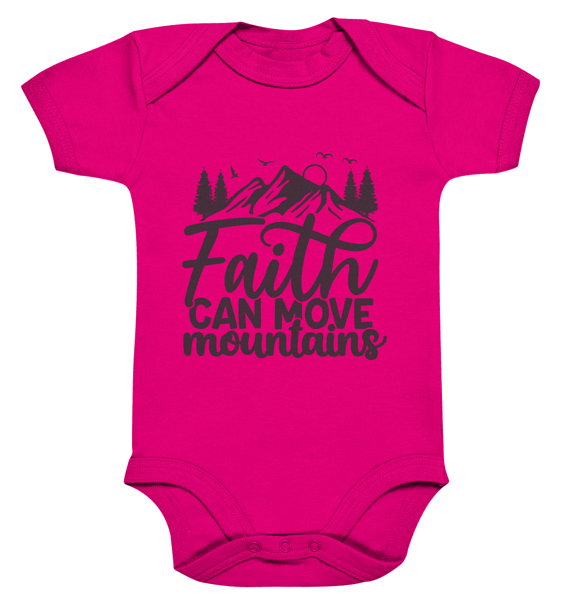 Glaube versetzt Berge - Organic Baby Bodysuit