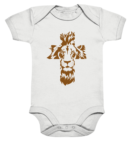 Im Zeichen des Löwen – Fest verwurzelt im Glauben | Christliche Kleidung - Organic Baby Bodysuit