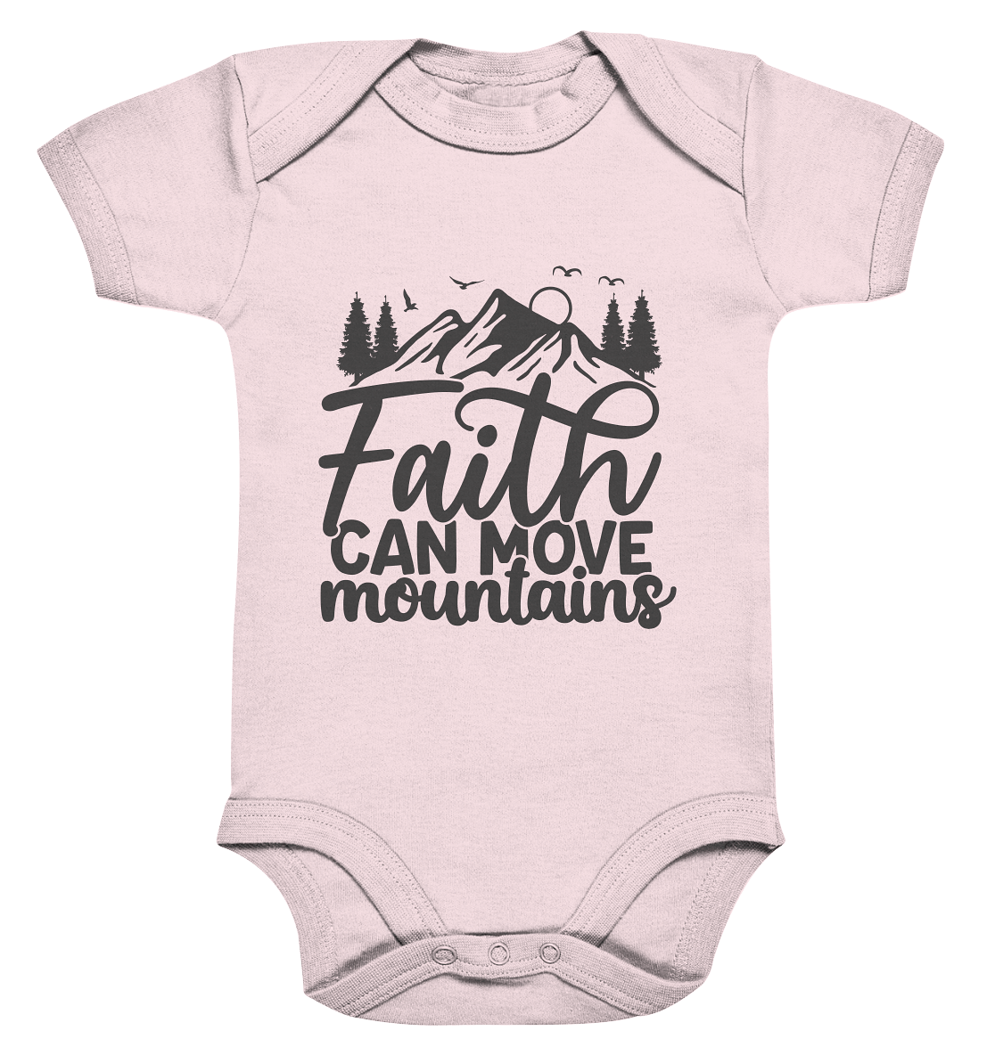 Glaube versetzt Berge - Organic Baby Bodysuit
