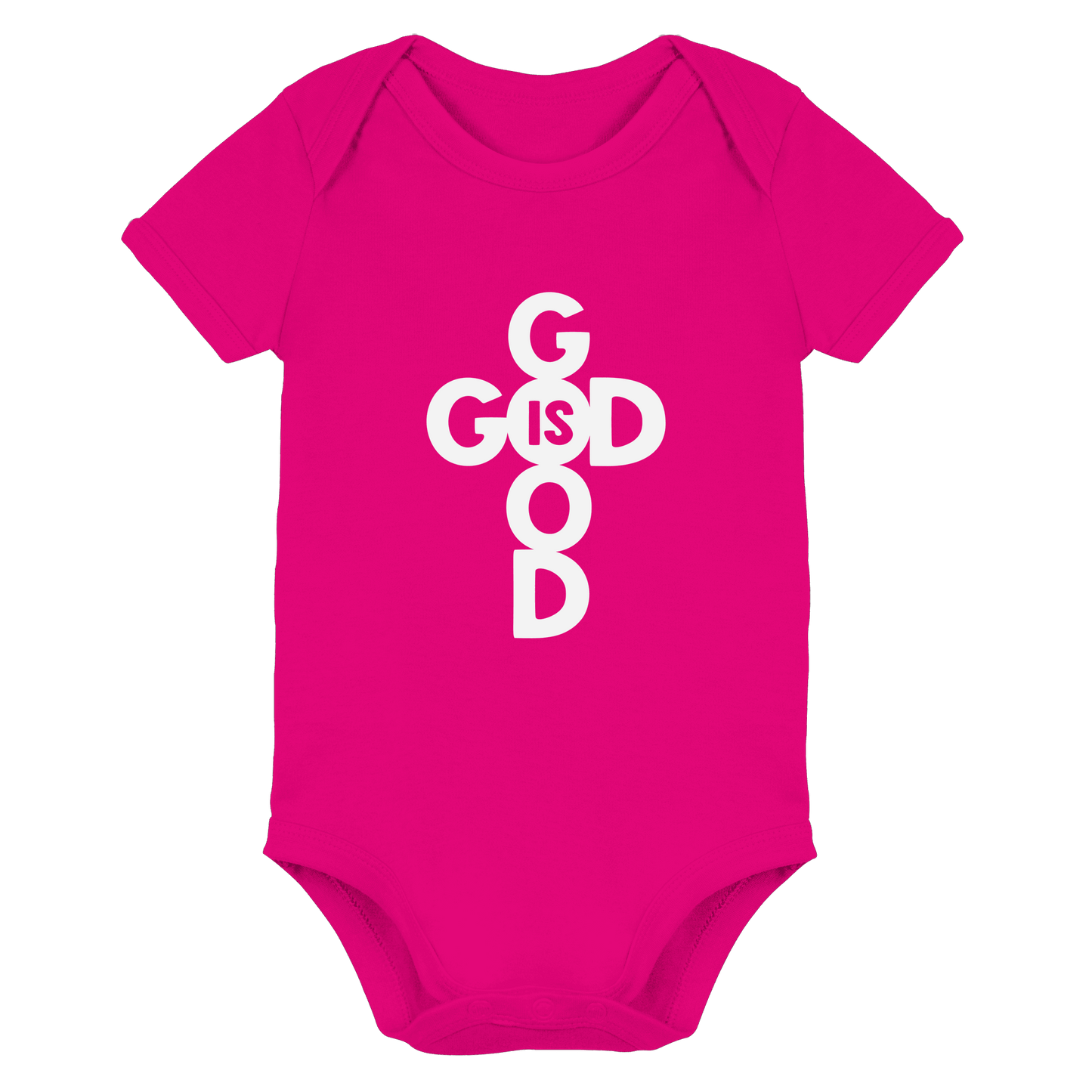 God is Good | Christliche Kleidung & Geschenke im Kreuz-Design - Organic Baby Bodysuit