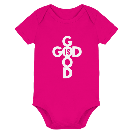 God is Good | Christliche Kleidung & Geschenke im Kreuz-Design - Organic Baby Bodysuit