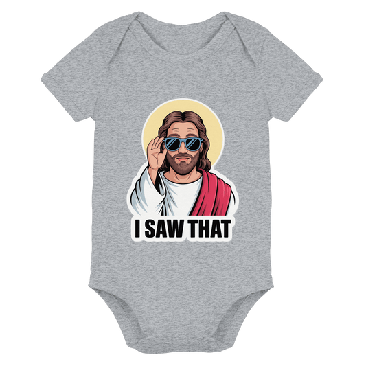 I Saw That – Jesus mit Sonnenbrille | Christliche Produkte - Organic Baby Bodysuit