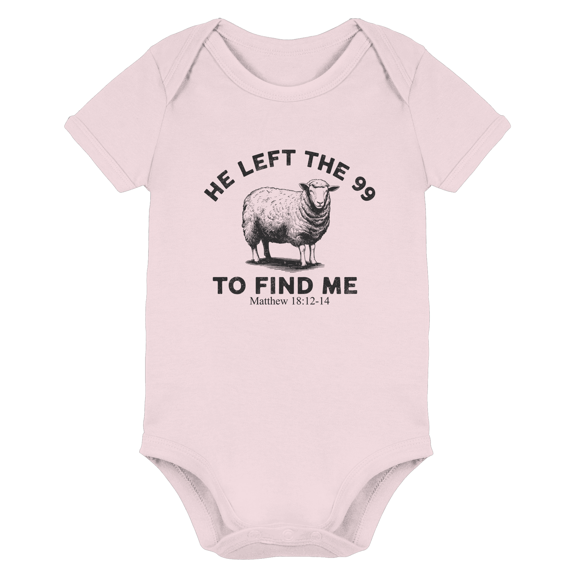 He Left the 99 to Find Me | Persönliches Glaubensbekenntnis - Organic Baby Bodysuit