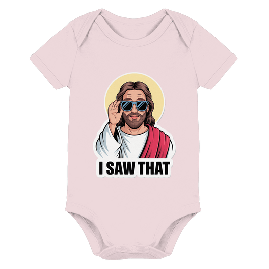 I Saw That – Jesus mit Sonnenbrille | Christliche Produkte - Organic Baby Bodysuit
