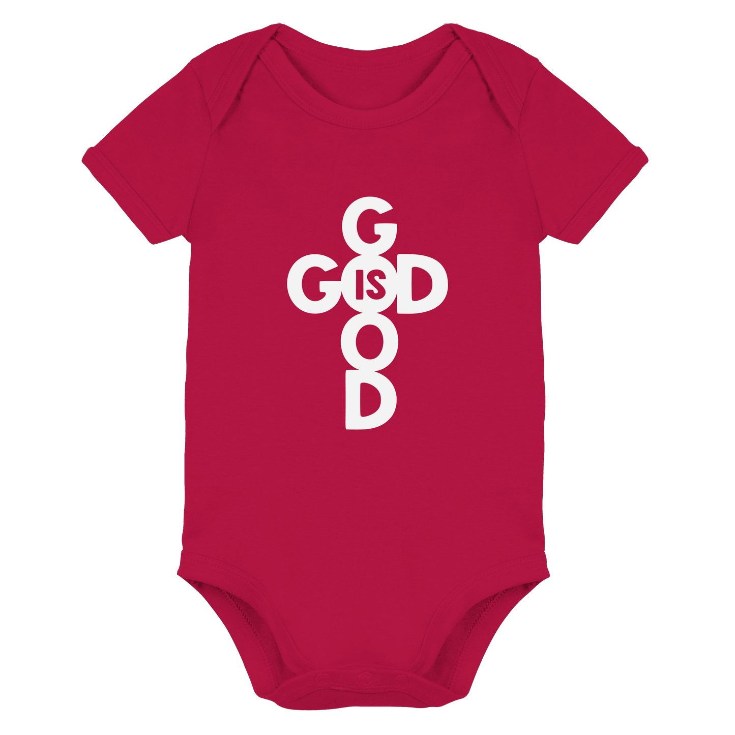God is Good | Christliche Kleidung & Geschenke im Kreuz-Design - Organic Baby Bodysuit