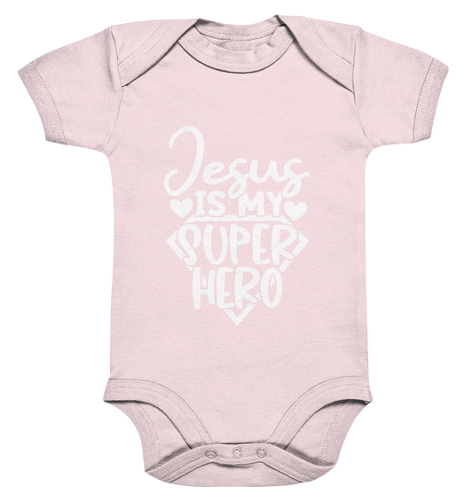 Jesus ist mein Superheld - Organic Baby Bodysuite