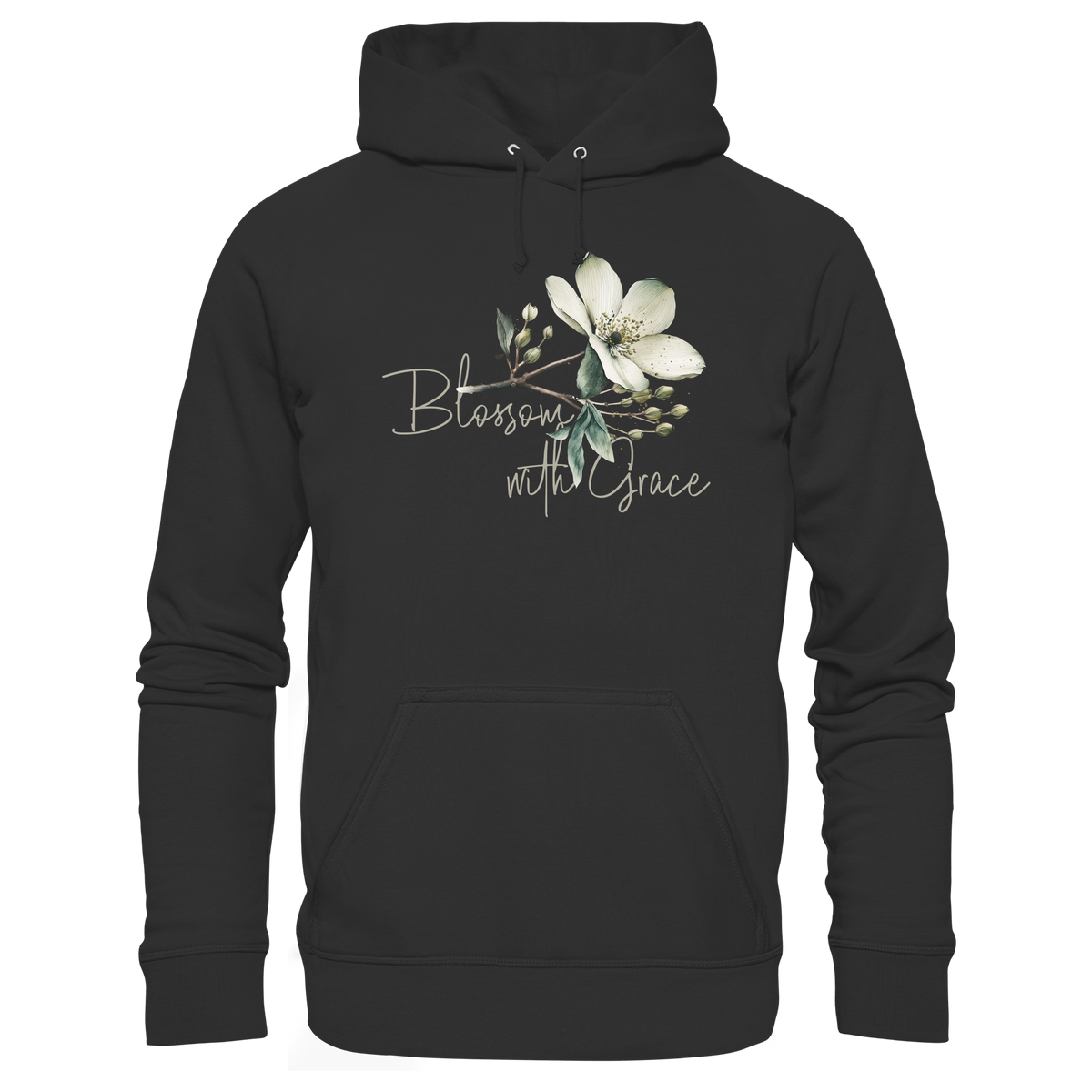 Blossom with Grace - Organic Basic Hoodie