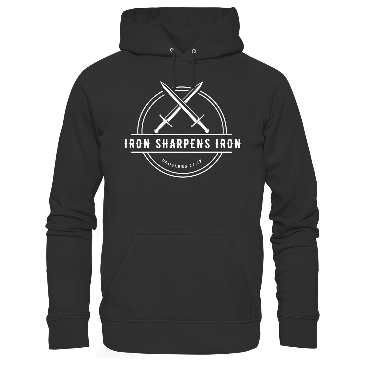 Eisen schärft Eisen - Inspiriert von Sprüche 27:17 - Organic Basic Hoodie - GfoitMa