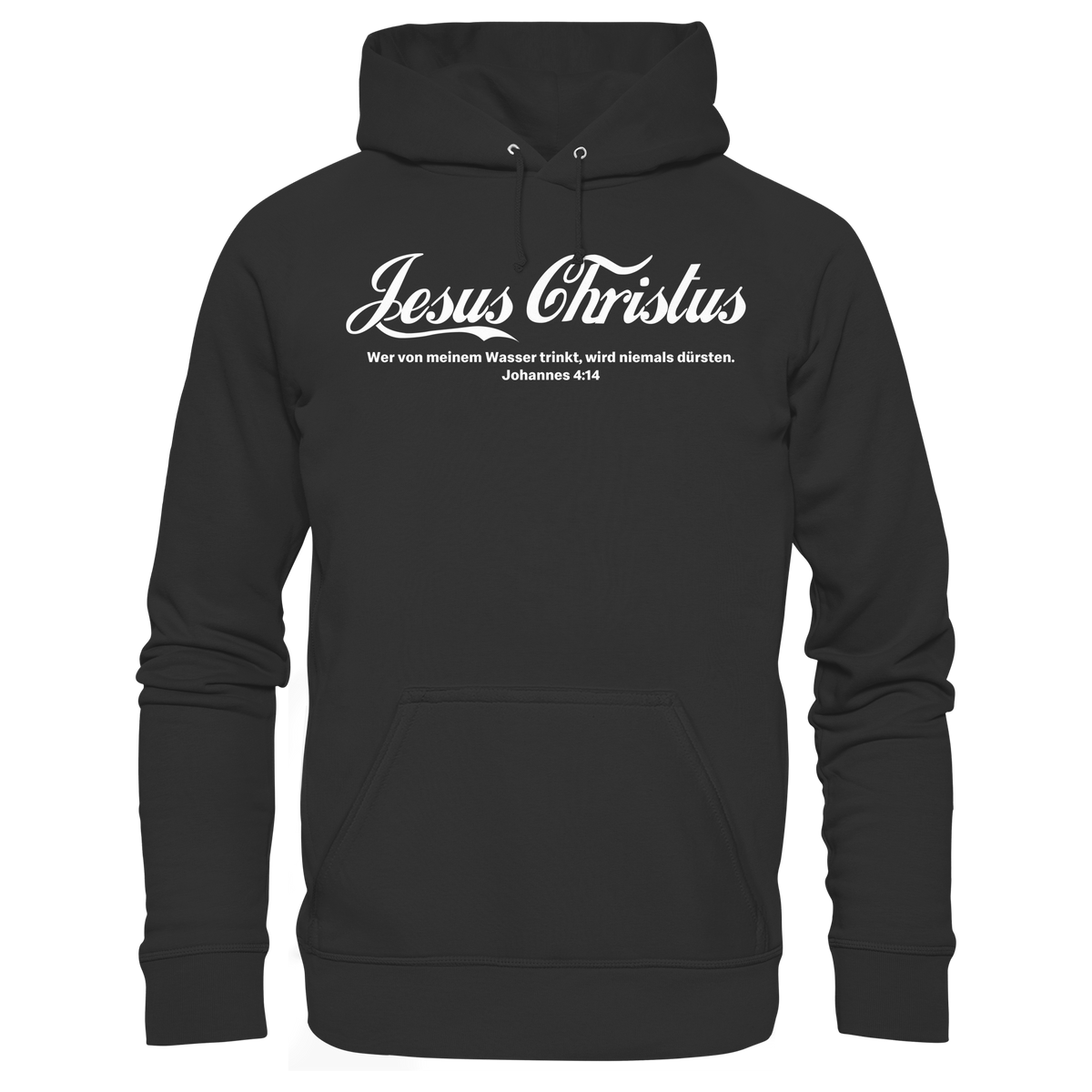 Jesus Christus – Johannes 4,14 | Christliches Statement Design „Lebendiges Wasser“ - Organic Basic Hoodie - GfoitMa