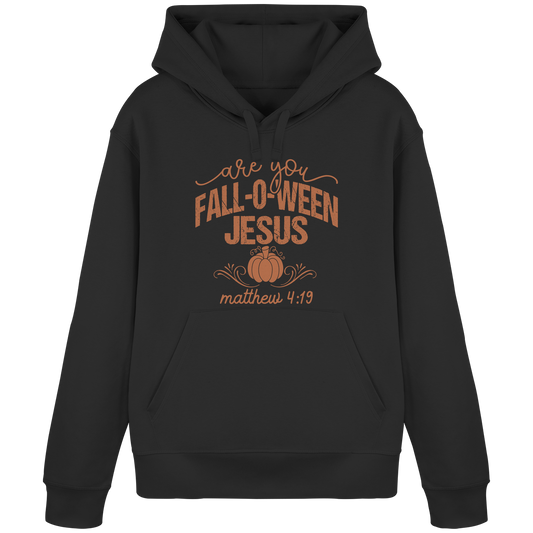 Are you FALL O WEEN Jesus? – Matthew 4:19 | Christliche Halloween Produkte - Organic Basic Hoodie - GfoitMa - Black / S