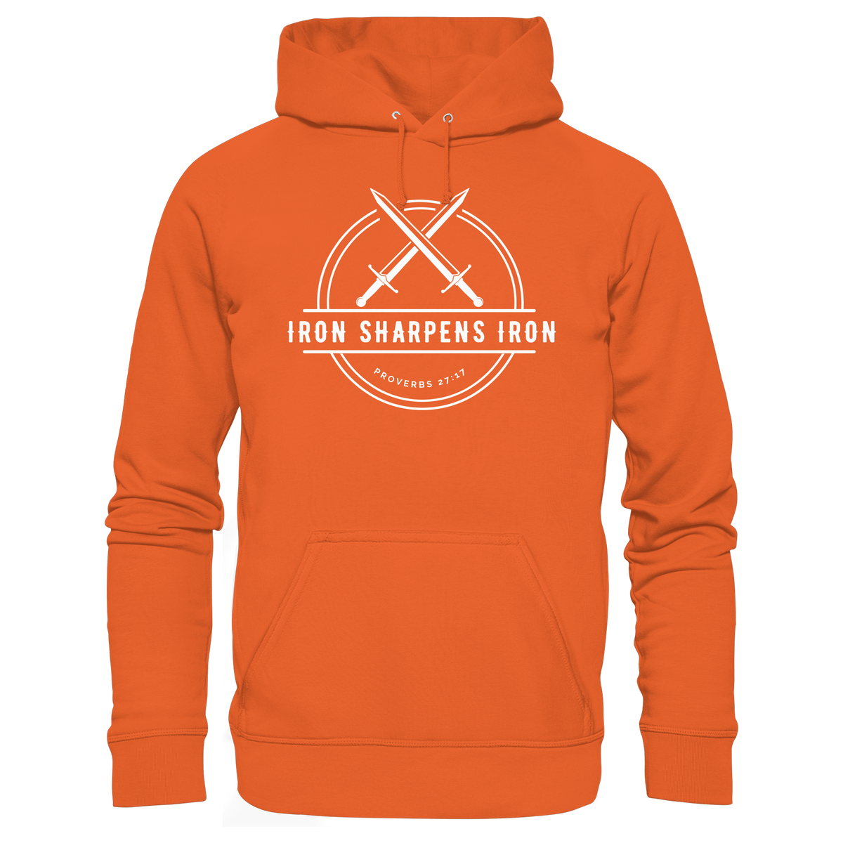 Eisen schärft Eisen - Inspiriert von Sprüche 27:17 - Organic Basic Hoodie - GfoitMa