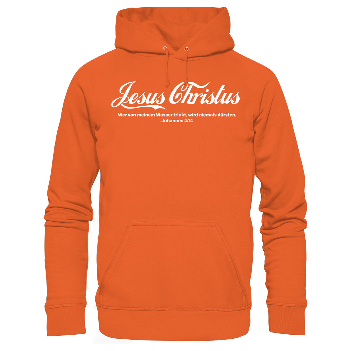 Jesus Christus – Johannes 4,14 | Christliches Statement Design „Lebendiges Wasser“ - Organic Basic Hoodie - GfoitMa