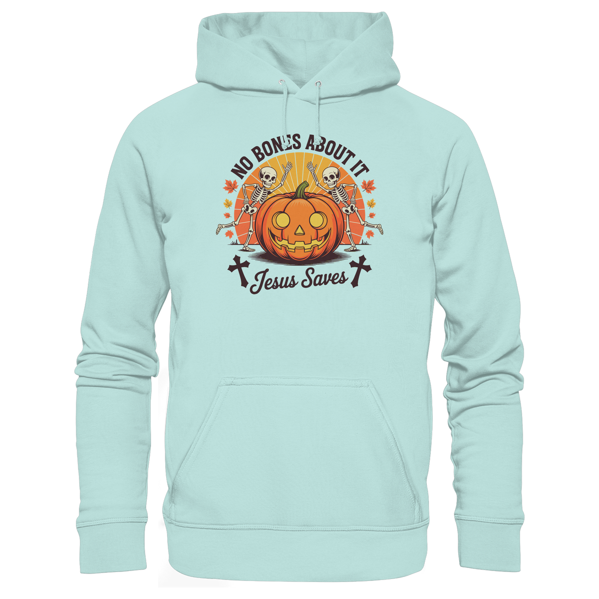 No Bones About It – Jesus Saves | Christliche Kleidung & Geschenke zu Halloween - Organic Basic Hoodie - GfoitMa