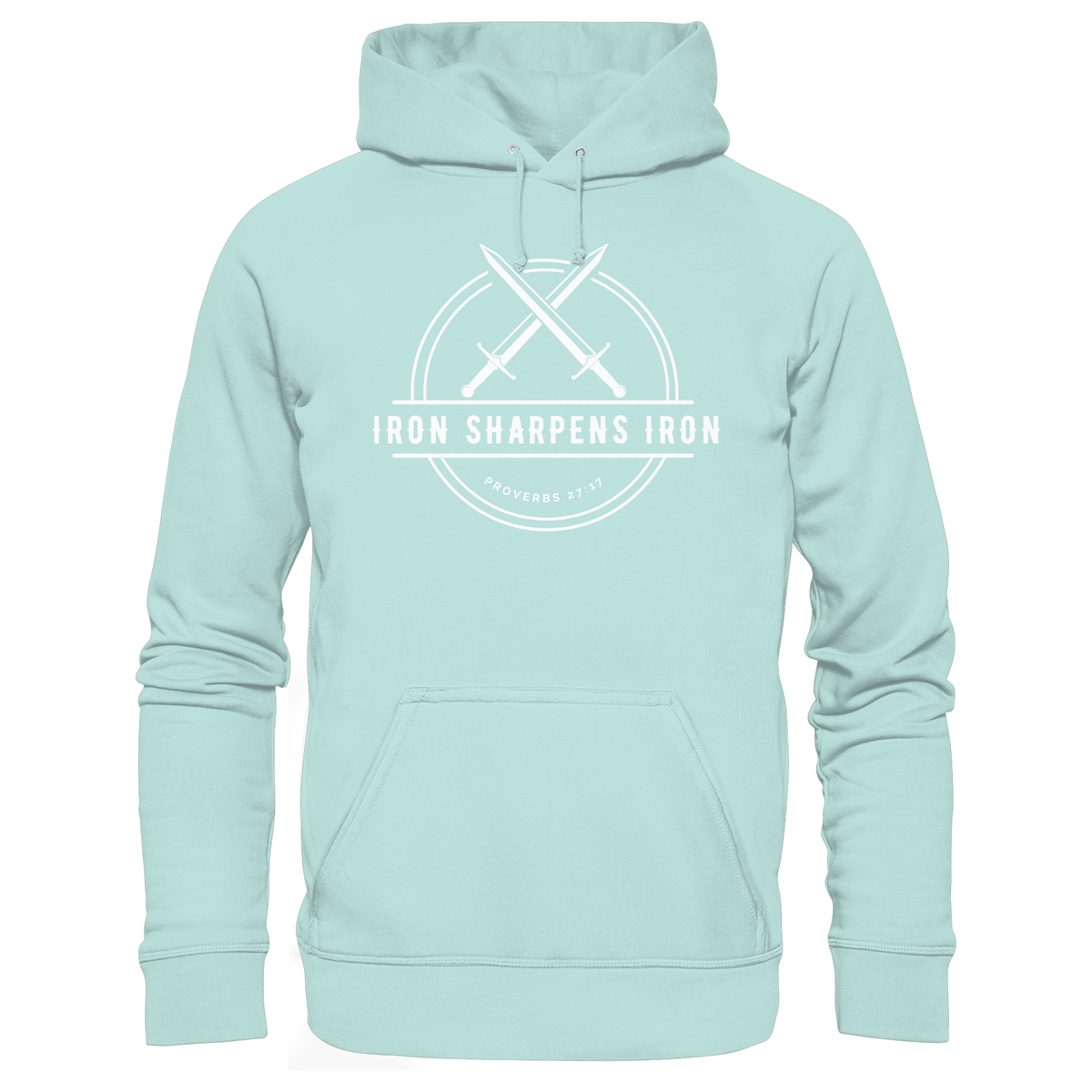 Eisen schärft Eisen - Inspiriert von Sprüche 27:17 - Organic Basic Hoodie - GfoitMa