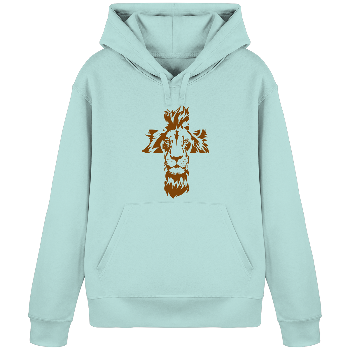 Im Zeichen des Löwen – Fest verwurzelt im Glauben | Christliche Kleidung - Organic Basic Hoodie - GfoitMa - Caribbean Blue / S