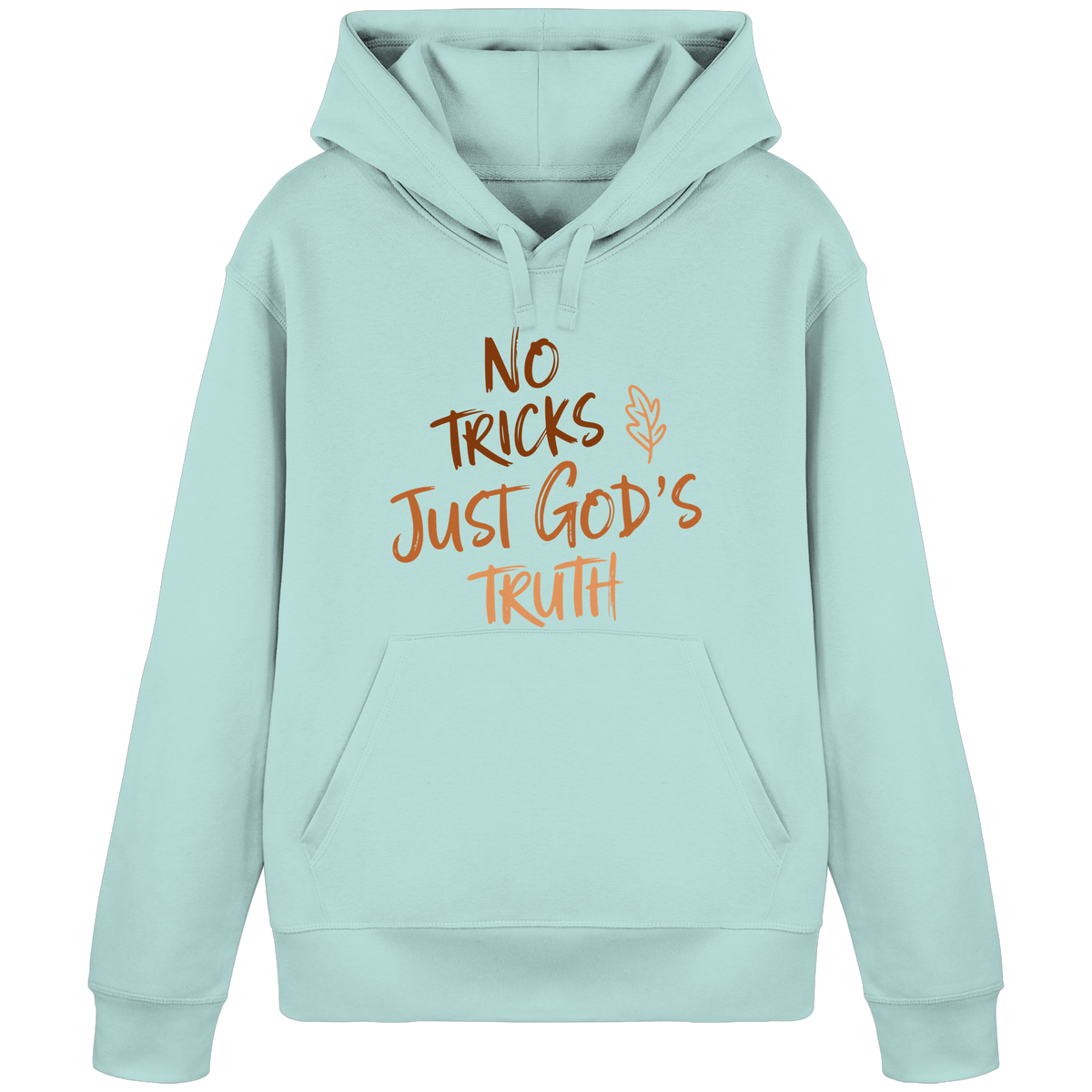 No Tricks – Just God’s Truth | Christliche Kleidung & Geschenke im Retro-Design für Herbst & Halloween - Organic Basic Hoodie - GfoitMa - Caribbean Blue / S