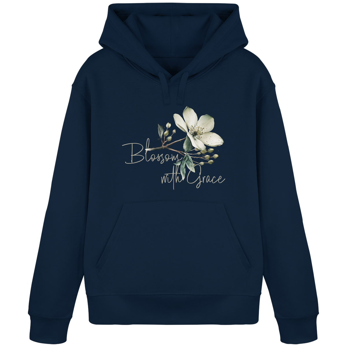 Blossom with Grace - Organic Basic Hoodie