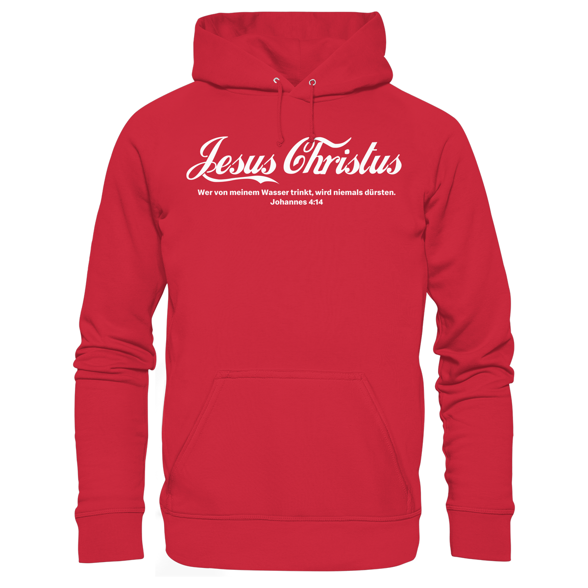 Jesus Christus – Johannes 4,14 | Christliches Statement Design „Lebendiges Wasser“ - Organic Basic Hoodie - GfoitMa