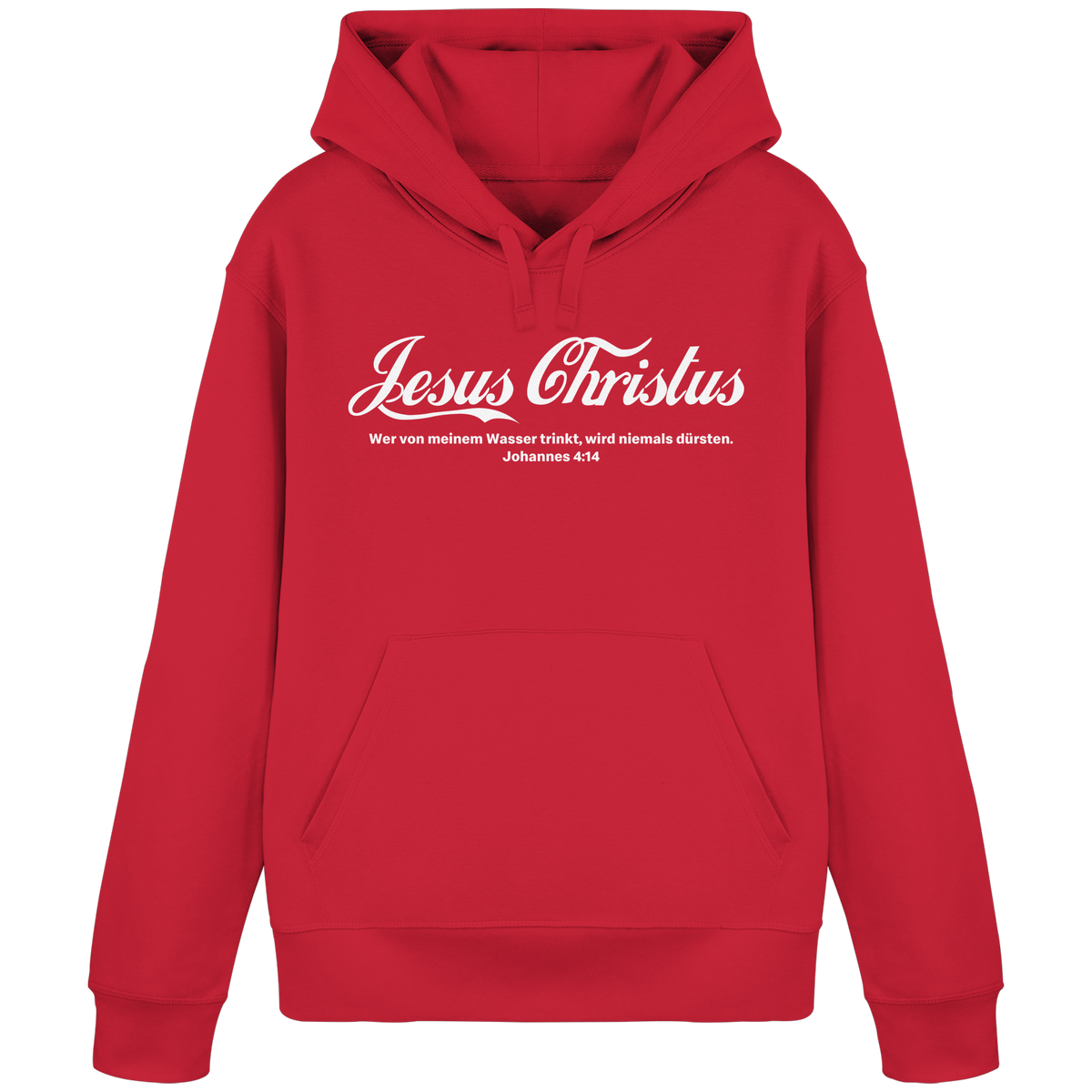 Jesus Christus – Johannes 4,14 | Christliches Statement Design „Lebendiges Wasser“ - Organic Basic Hoodie - GfoitMa - Red / S