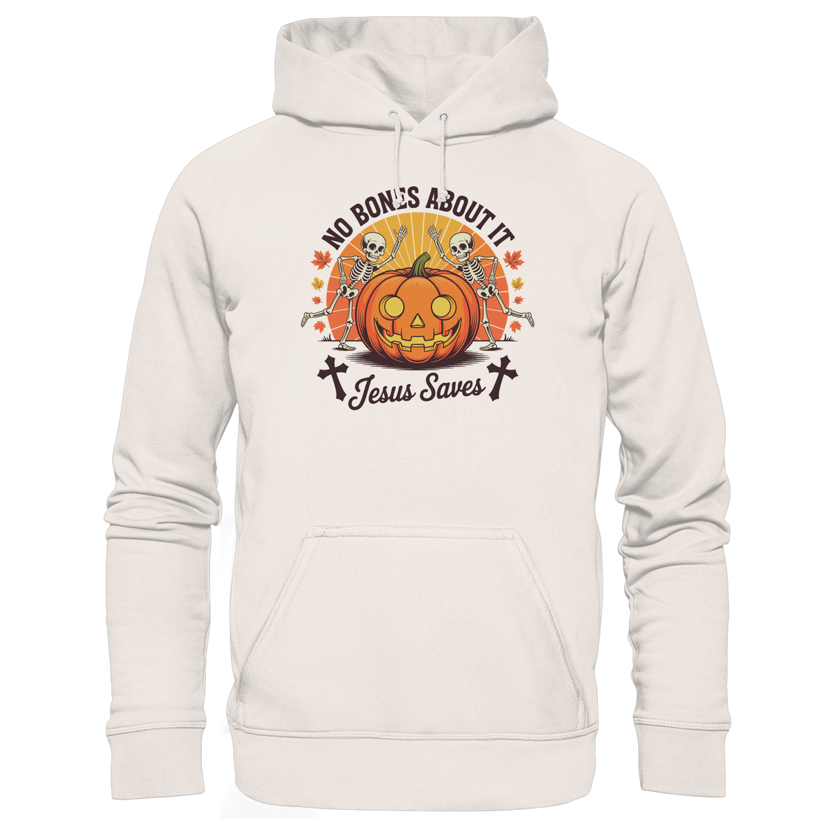 No Bones About It – Jesus Saves | Christliche Kleidung & Geschenke zu Halloween - Organic Basic Hoodie - GfoitMa