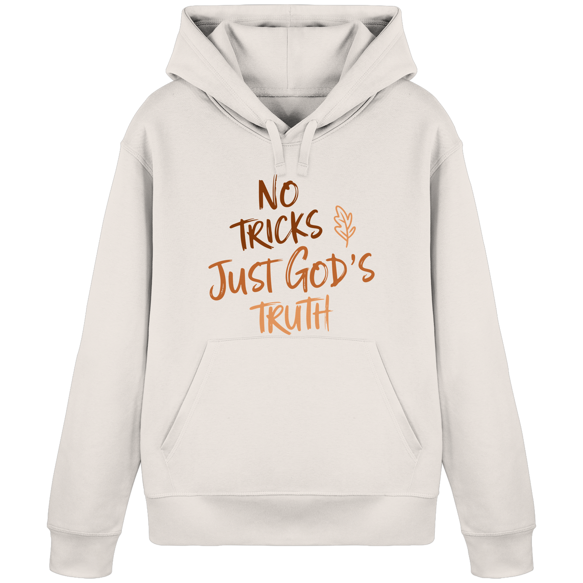 No Tricks – Just God’s Truth | Christliche Kleidung & Geschenke im Retro-Design für Herbst & Halloween - Organic Basic Hoodie - GfoitMa - Vintage White / S