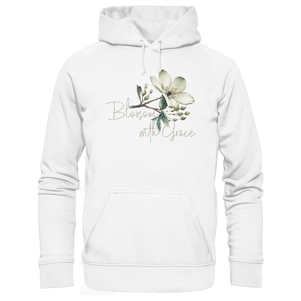 Blossom with Grace - Organic Basic Hoodie