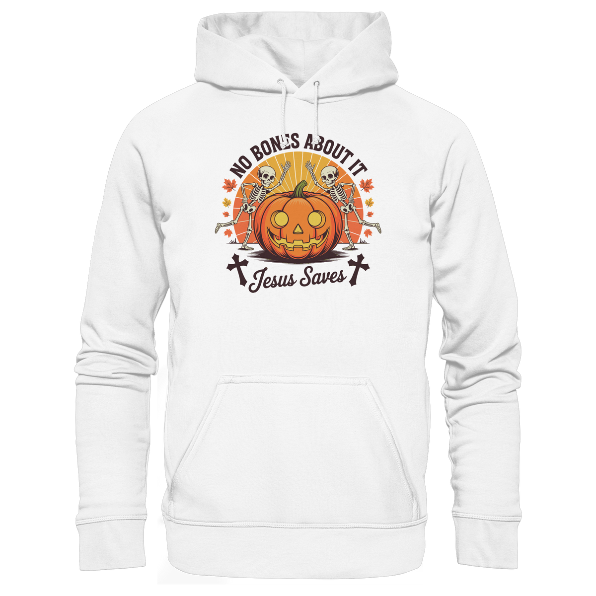 No Bones About It – Jesus Saves | Christliche Kleidung & Geschenke zu Halloween - Organic Basic Hoodie - GfoitMa