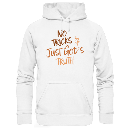 No Tricks – Just God’s Truth | Christliche Kleidung & Geschenke im Retro-Design für Herbst & Halloween - Organic Basic Hoodie - GfoitMa