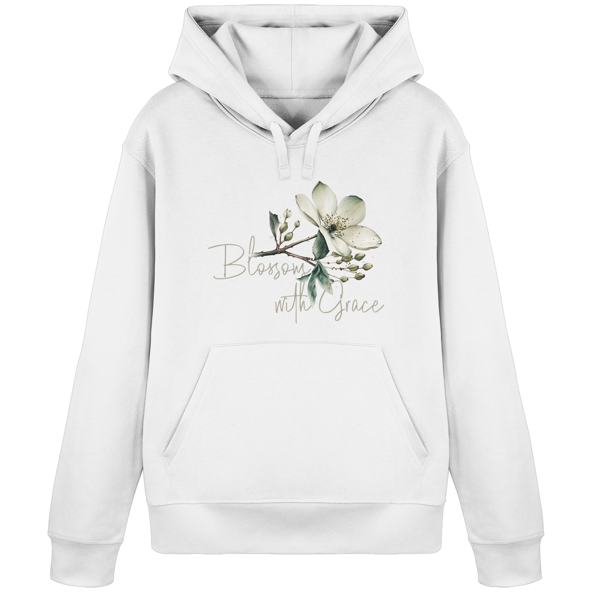 Blossom with Grace - Organic Basic Hoodie